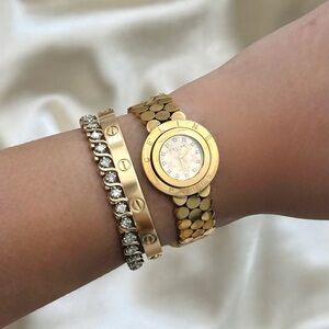 RARE AUTHENTIC VINTAGE CELINE GOLD WATCH